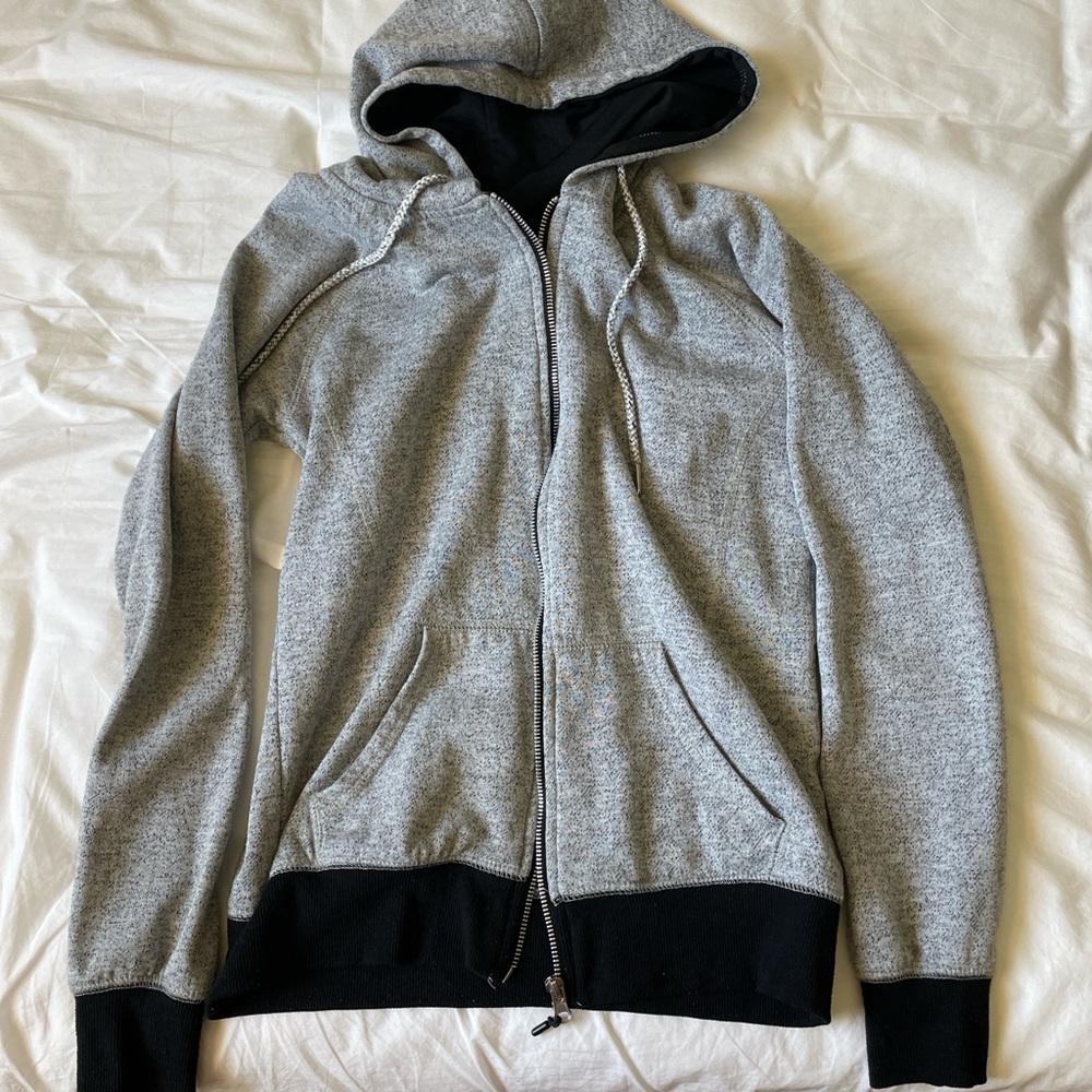 Grey zip hoodie